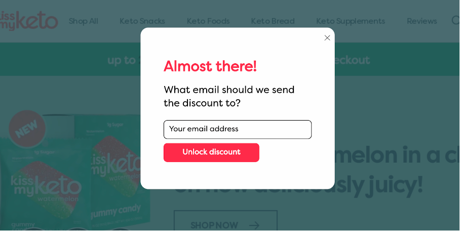 On the final page on the product quiz you can provide your email address to unlock discount.