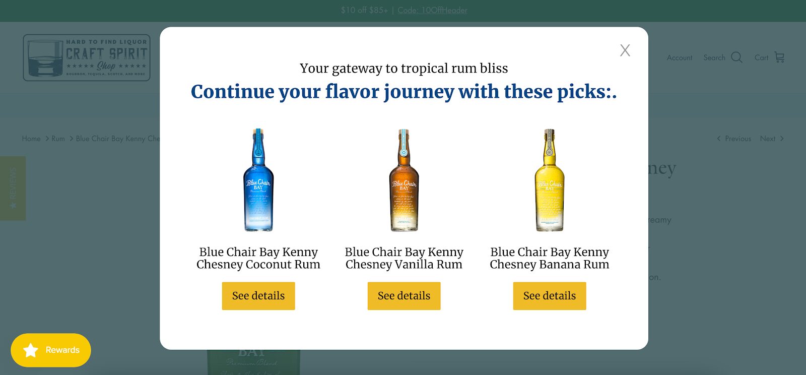 Product suggestions on Craft Spirit Shops is highly relevant for customers.