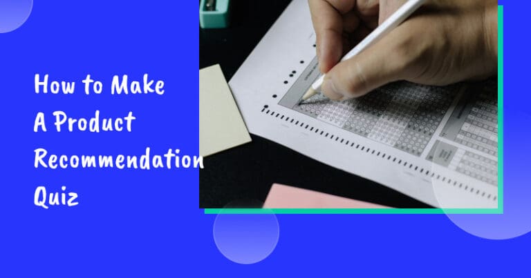 Product recommendation quiz banner