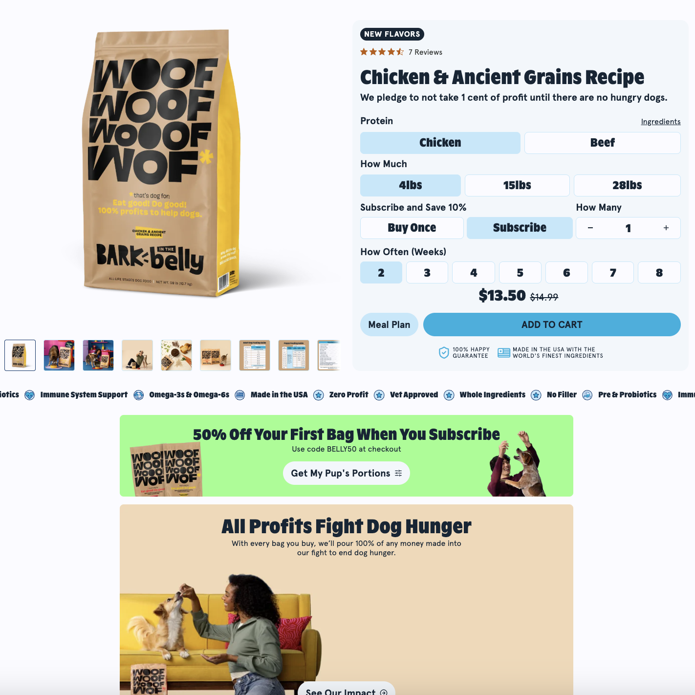 BARK has a user-friendly product page