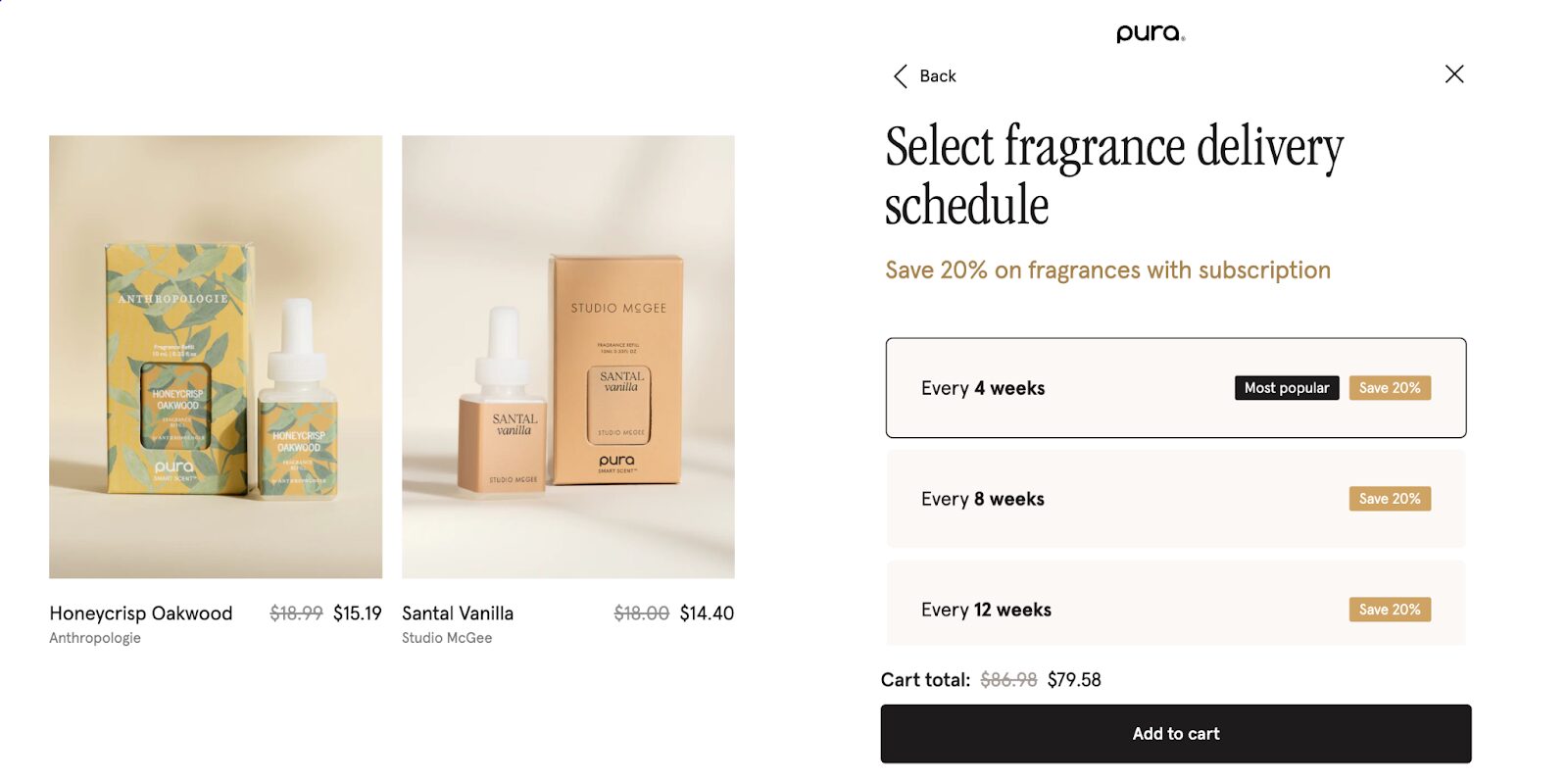 Select your fragrance