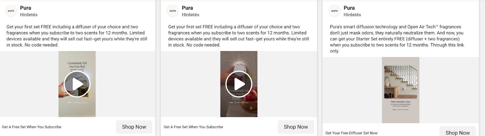 Pura ads
