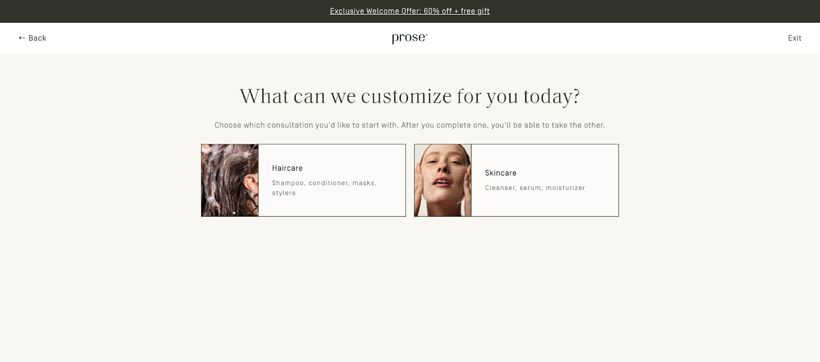 Prose haircare quiz