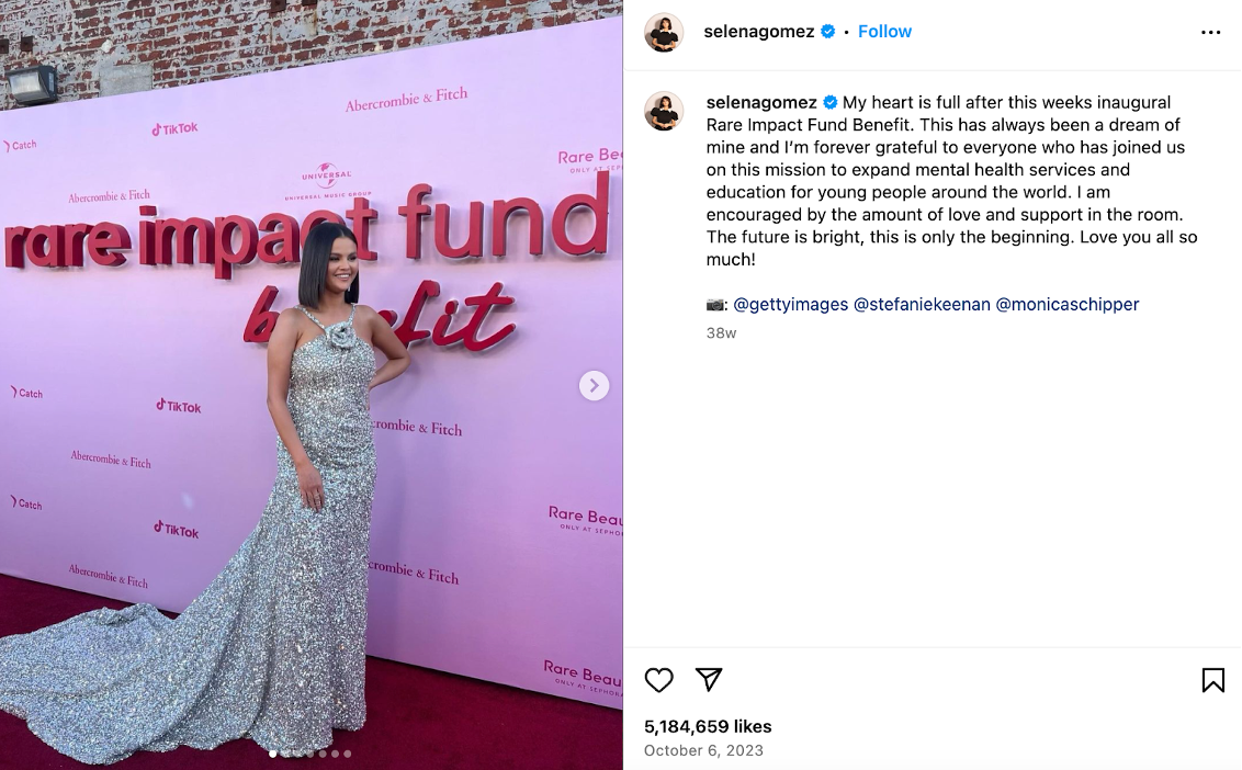 Selena Gomez Instagram post