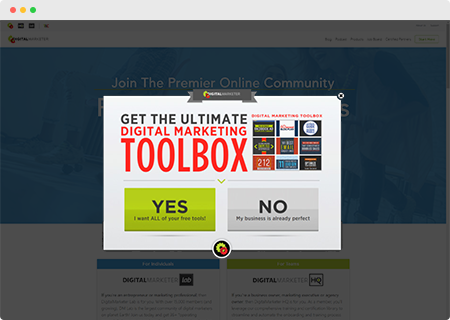 Lead Generation for Etailers Case studies digitalmarketer popup - Lead Generation for Etailers Case studies