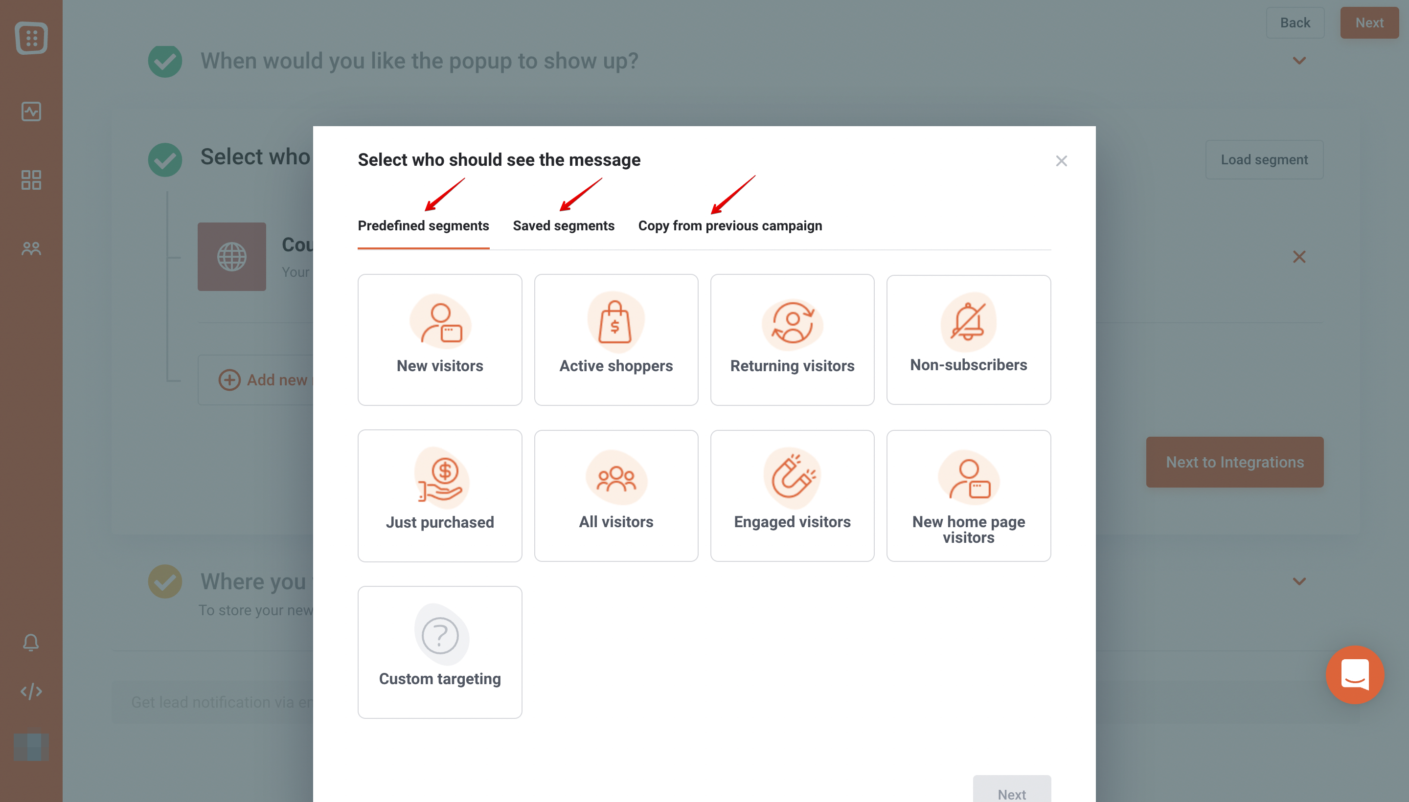 OptiMonk’s Segments Feature