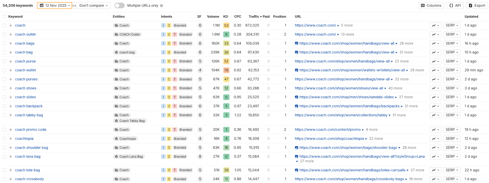 Coach's SEO strategy