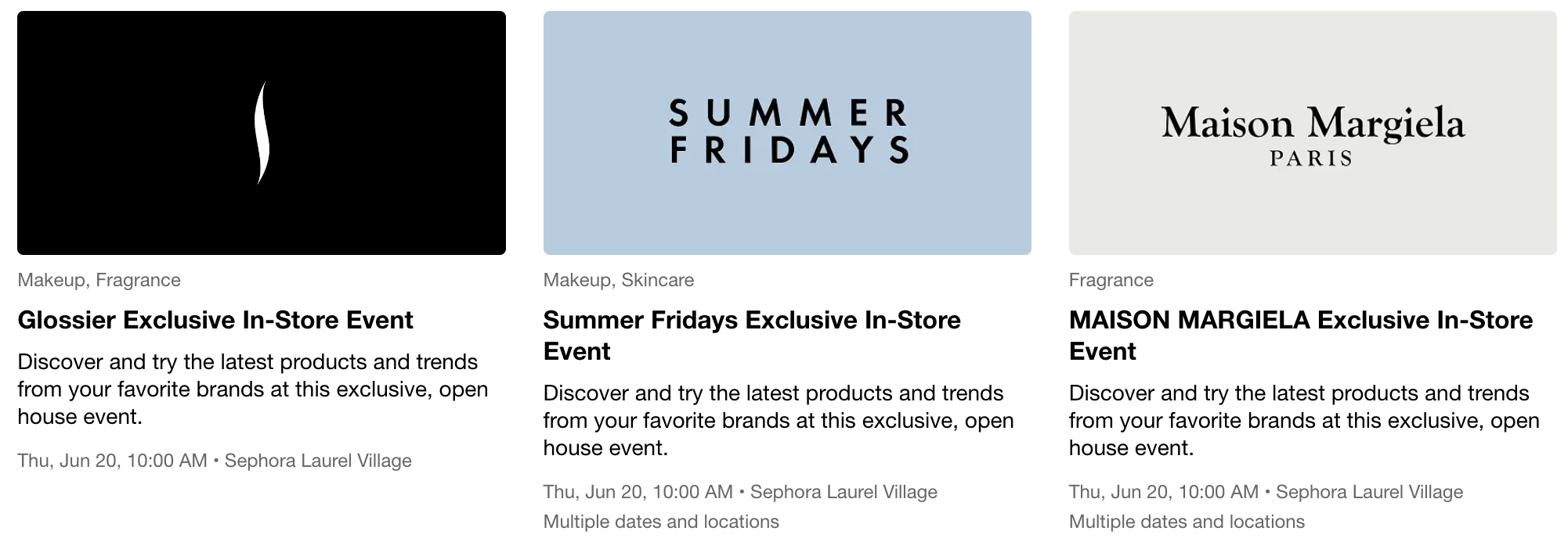 Sephora networking event