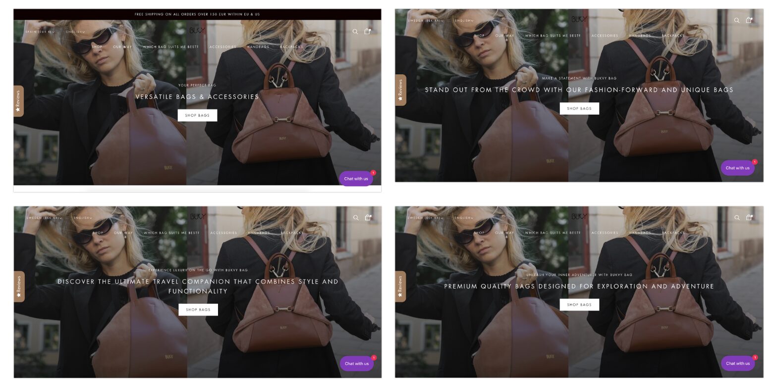 Bukvybag's multivariate testing results has achieved a 45% increase in orders