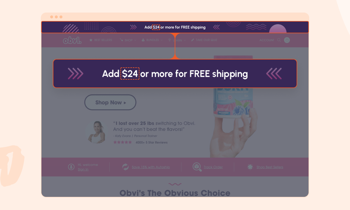 Offer free shipping based on cart value