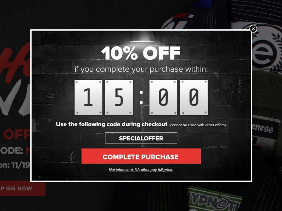 Improve your ecommerce conversion rate with a cart abandonment popup