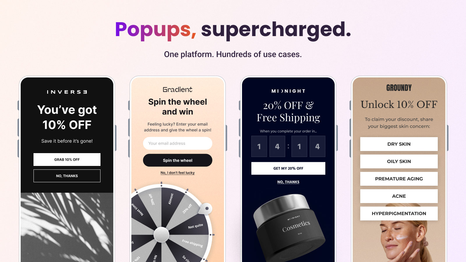 OptiMonk's customizable exit-intent popup tool with advanced targeting, personalization, and A/B testing features.