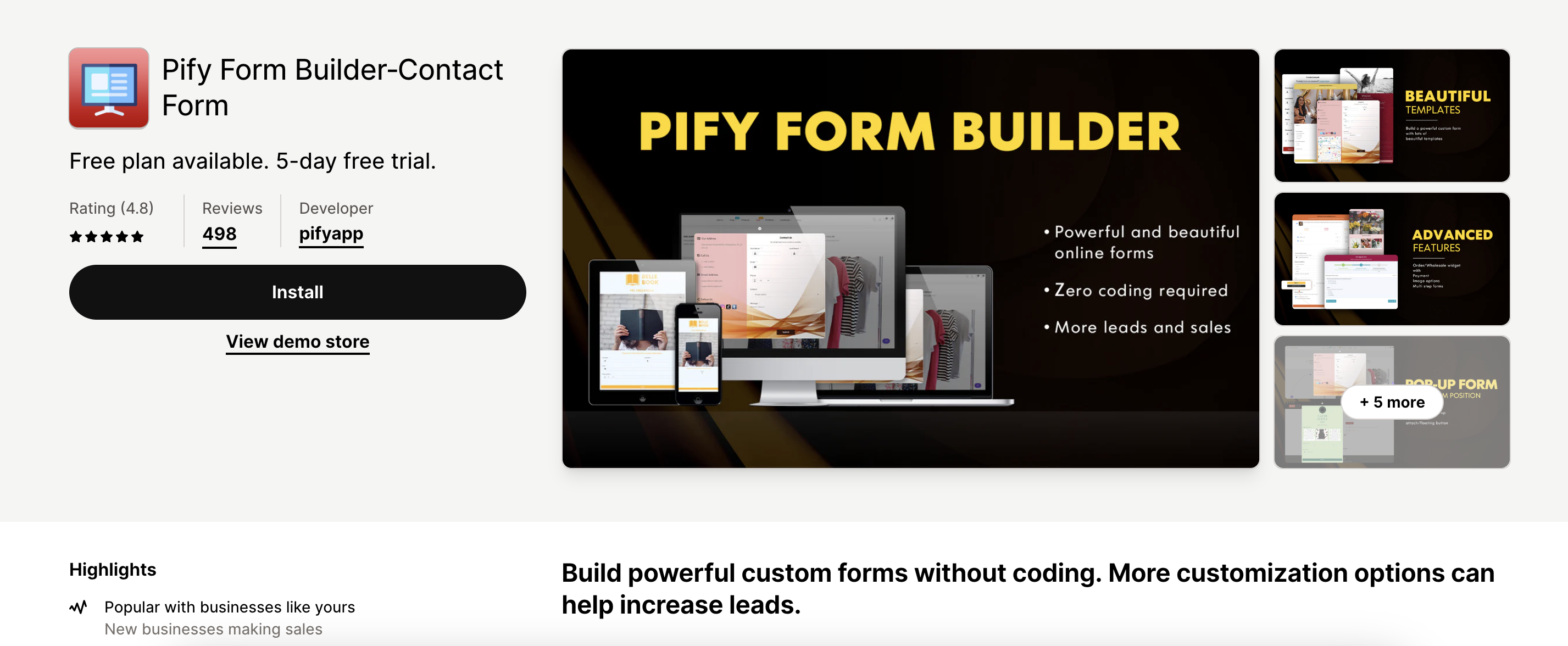 Pify Form Builder‑Contact Form