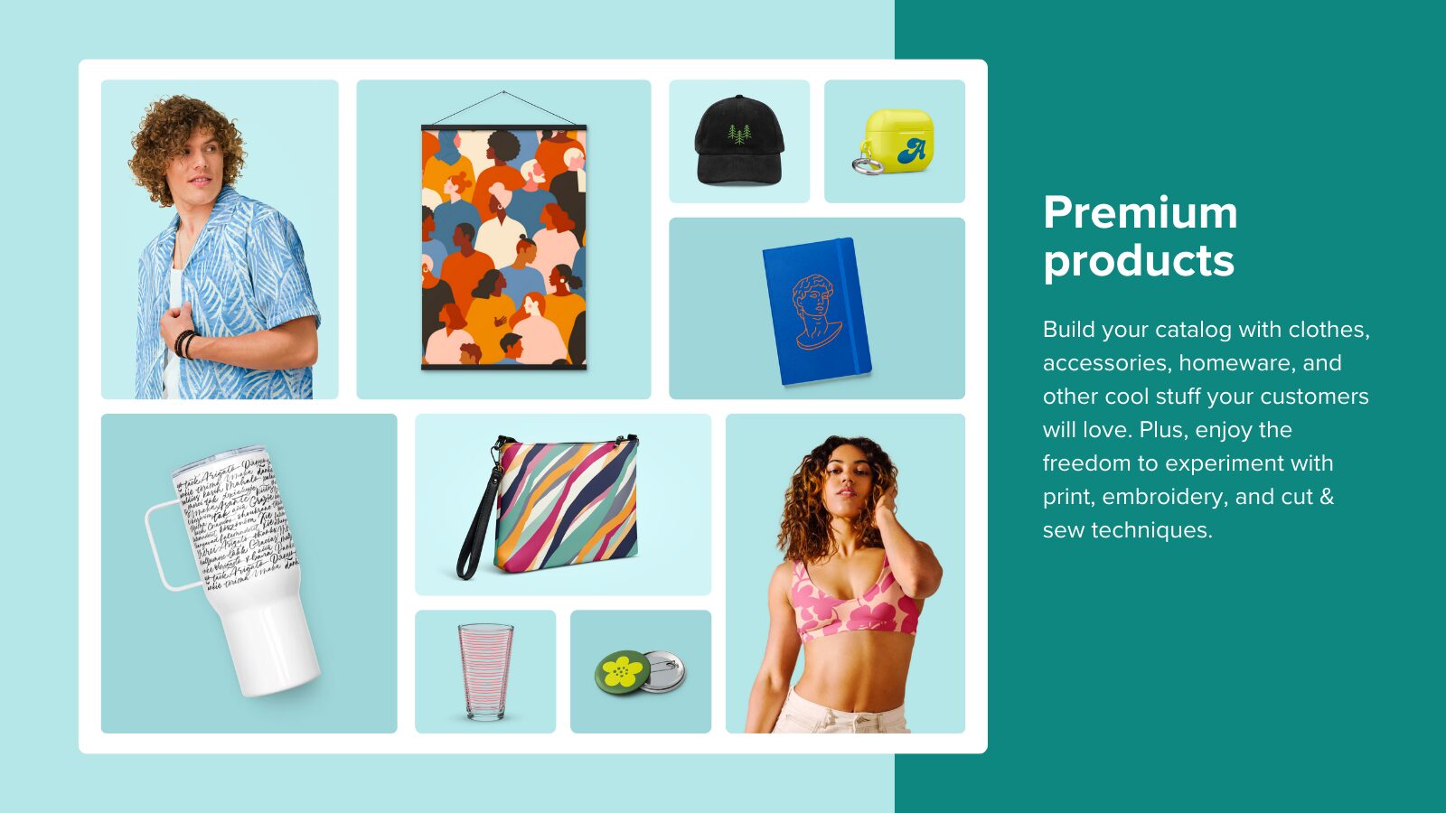 Printful, a well-known POD service offering a wide range of apparel, accessories, and homeware products.