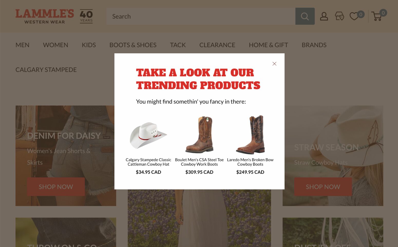 Lammle's promoting their most popular products.