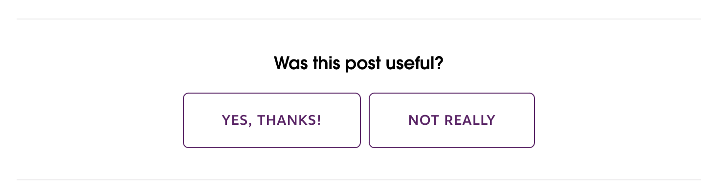 Slack's was this post useful survey