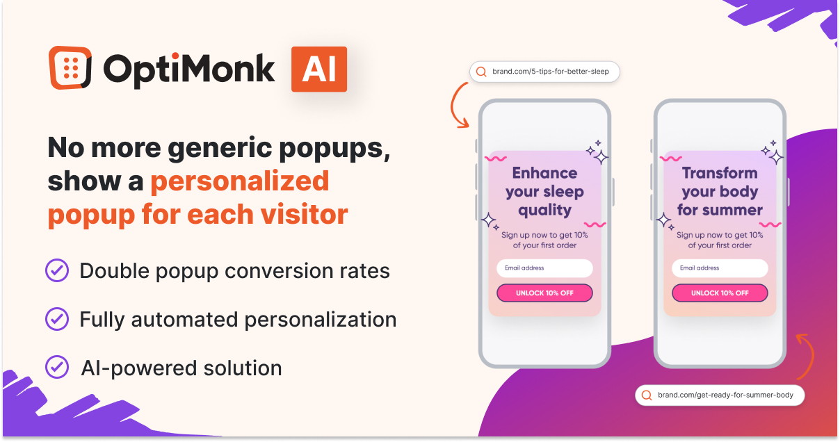 Show a personalized popup for each visitor