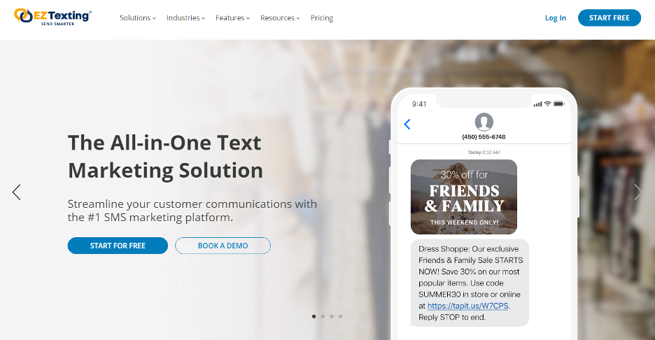 EZ Texting sms marketing software