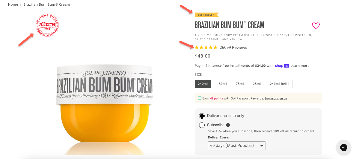 Sol de Janeiro product page