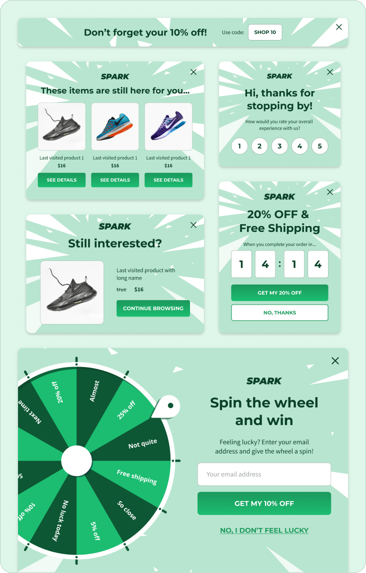 spark popup theme design