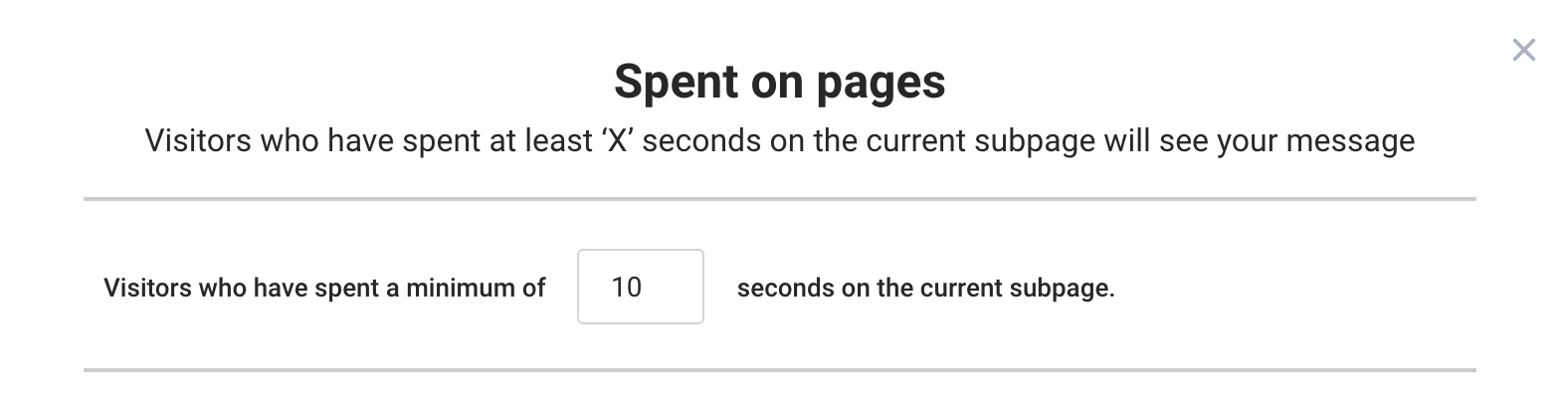 time spent on pages setting on the ispionage popup