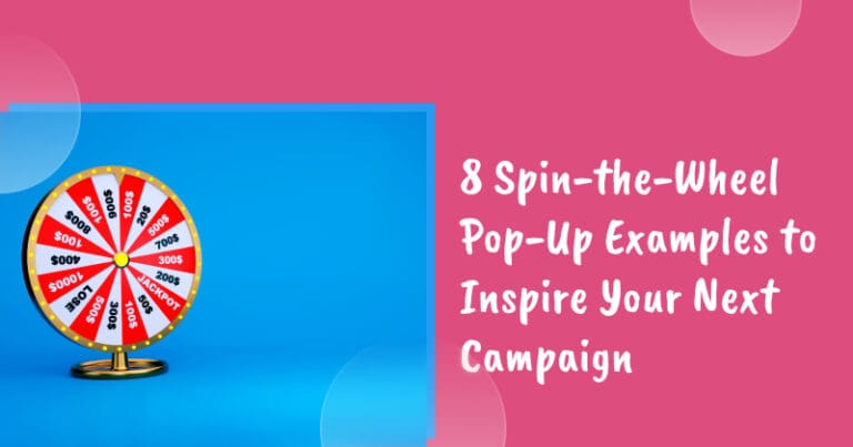 Spin the wheel popup banner