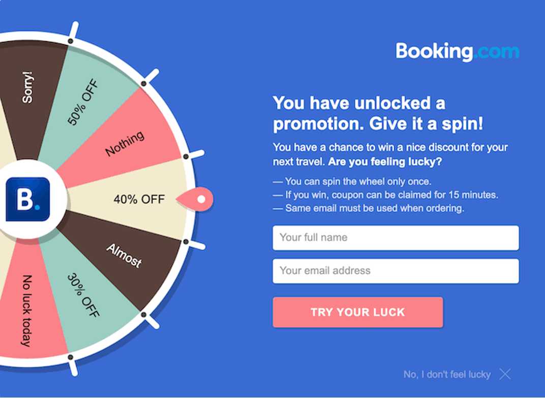 Wheel of Popup’s Spin to Win popups