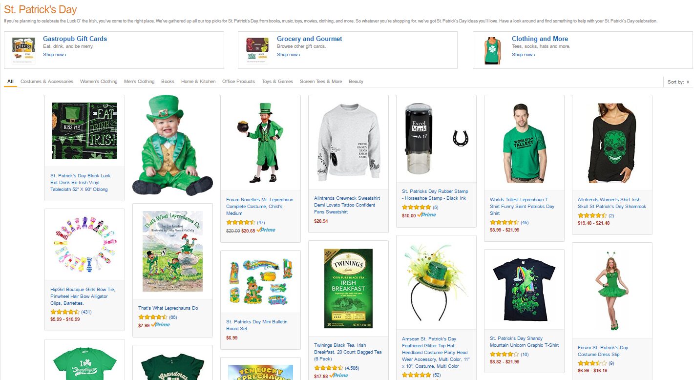 Amazon's St. Patricks Day offers collected