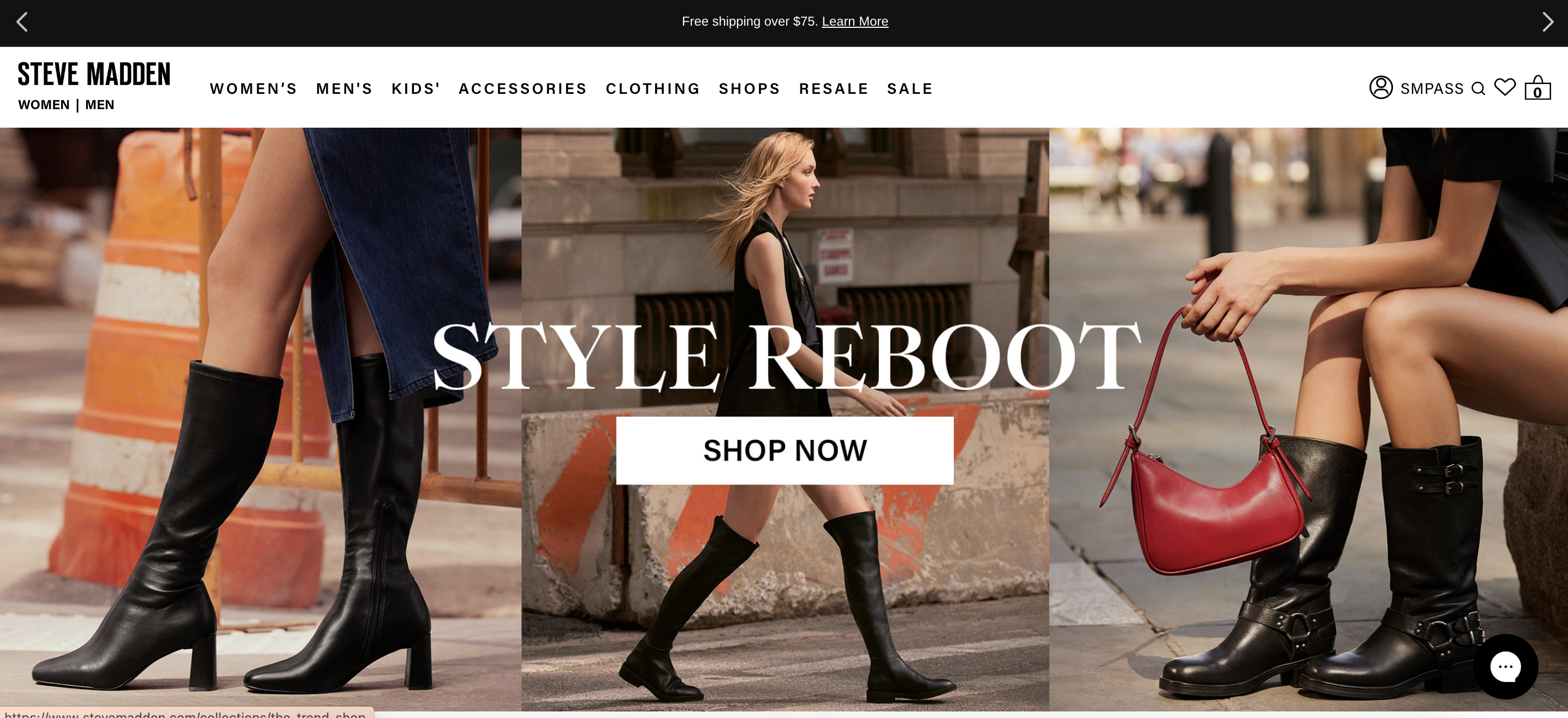 Steve Madden Shopify store