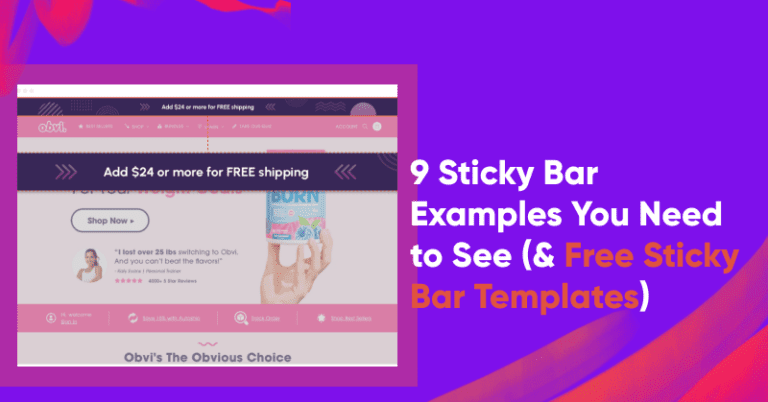 Sticky bar examples banner