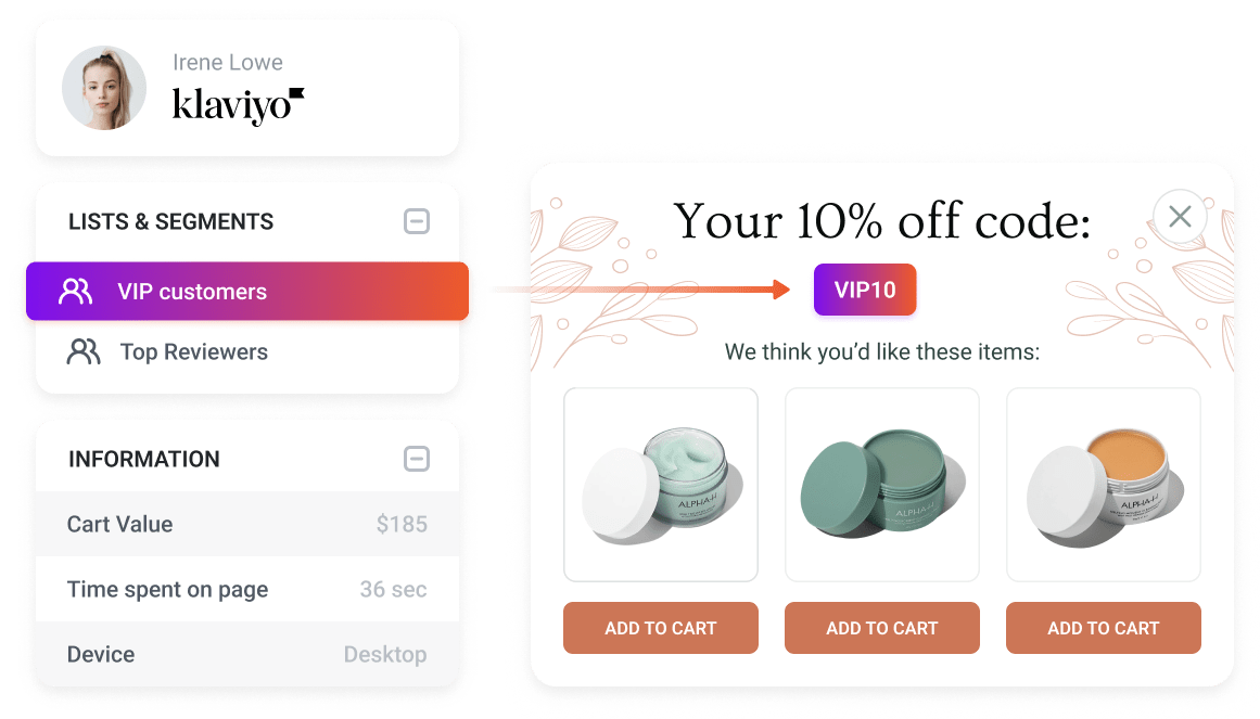 klaviyo segment targeting