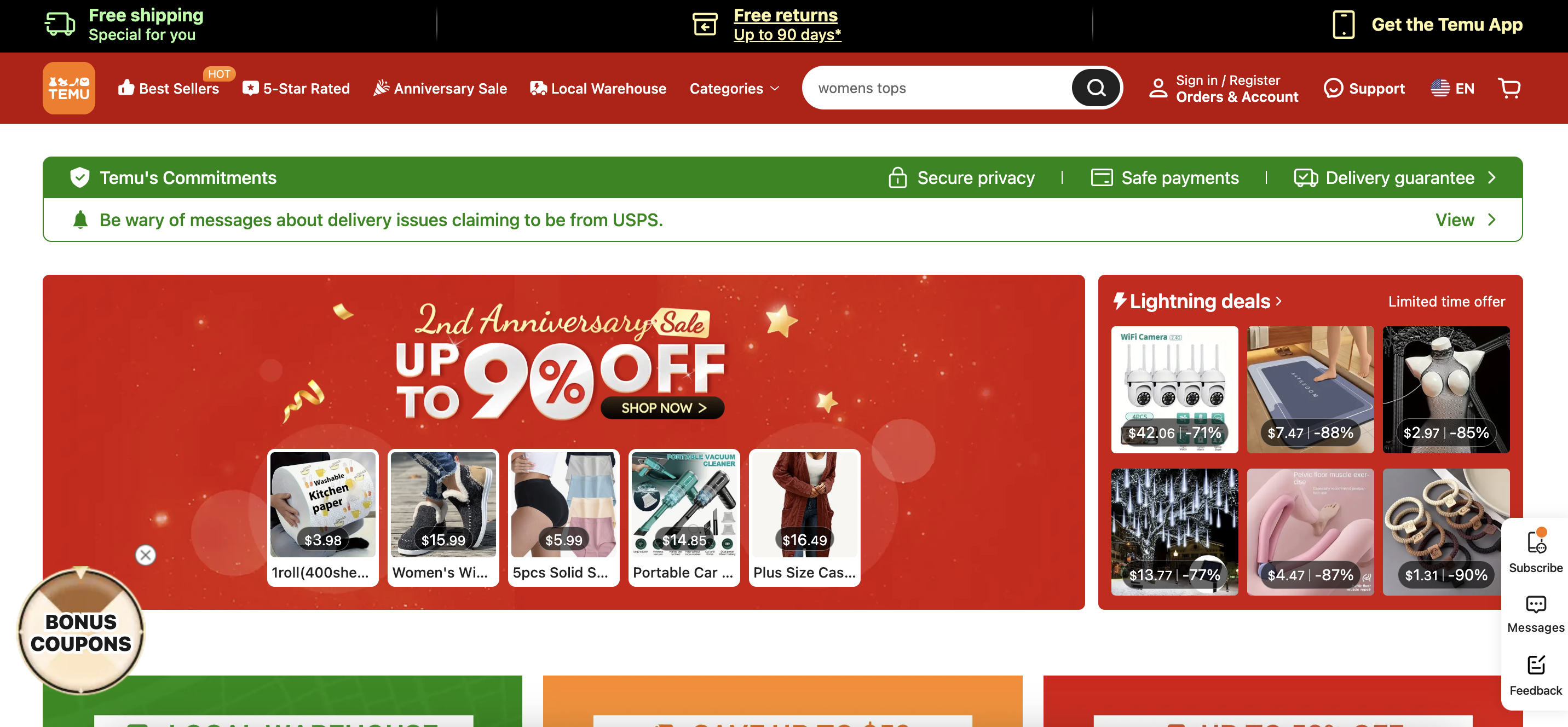 Temu new online store