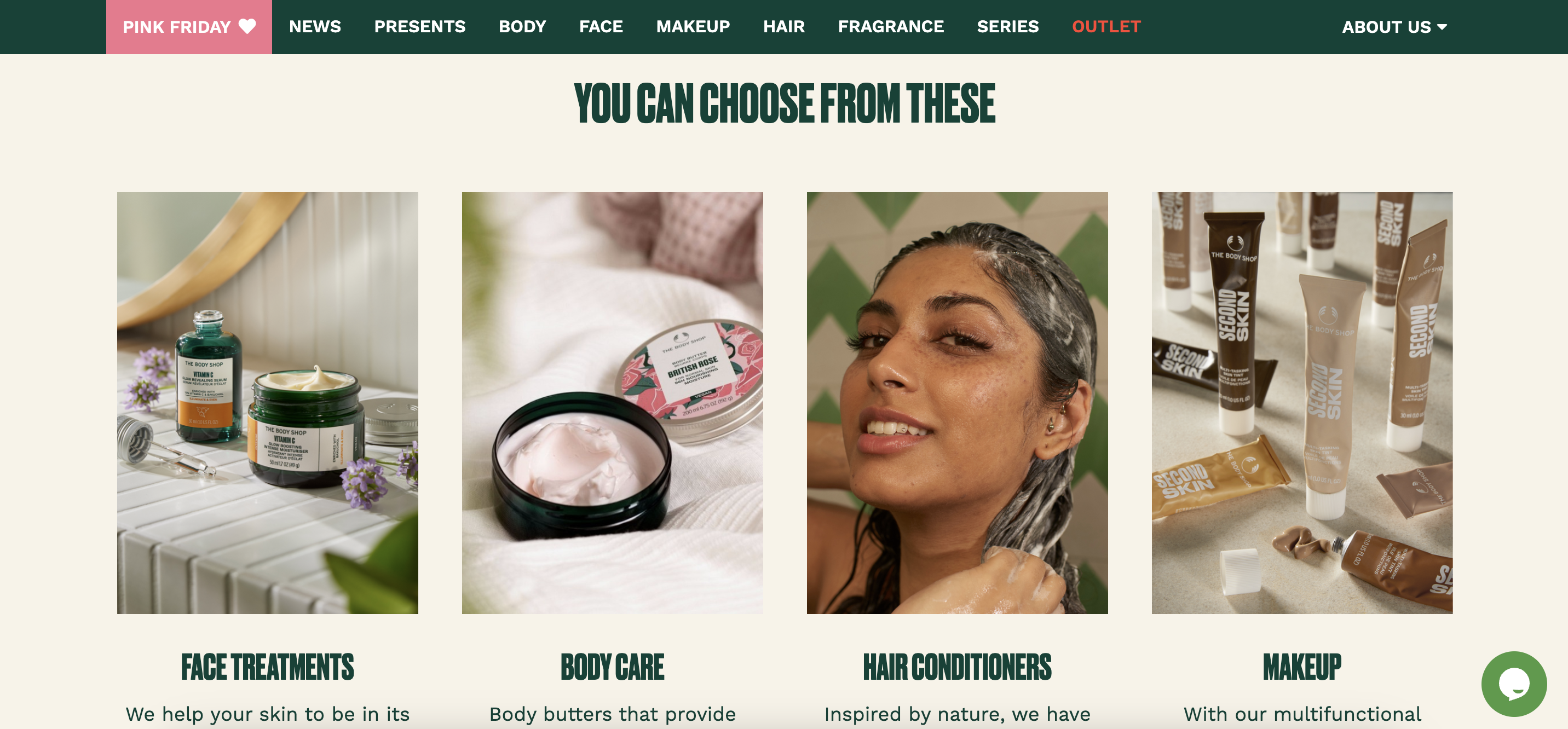 The Body Shop Hungarian website