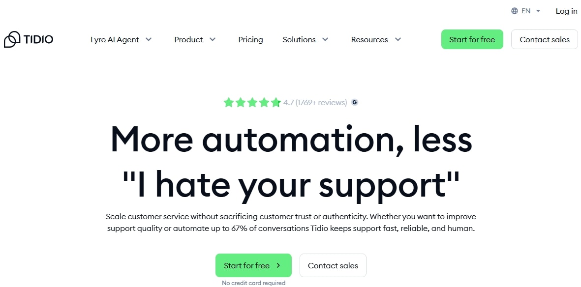 Tidio Shopify chatbot