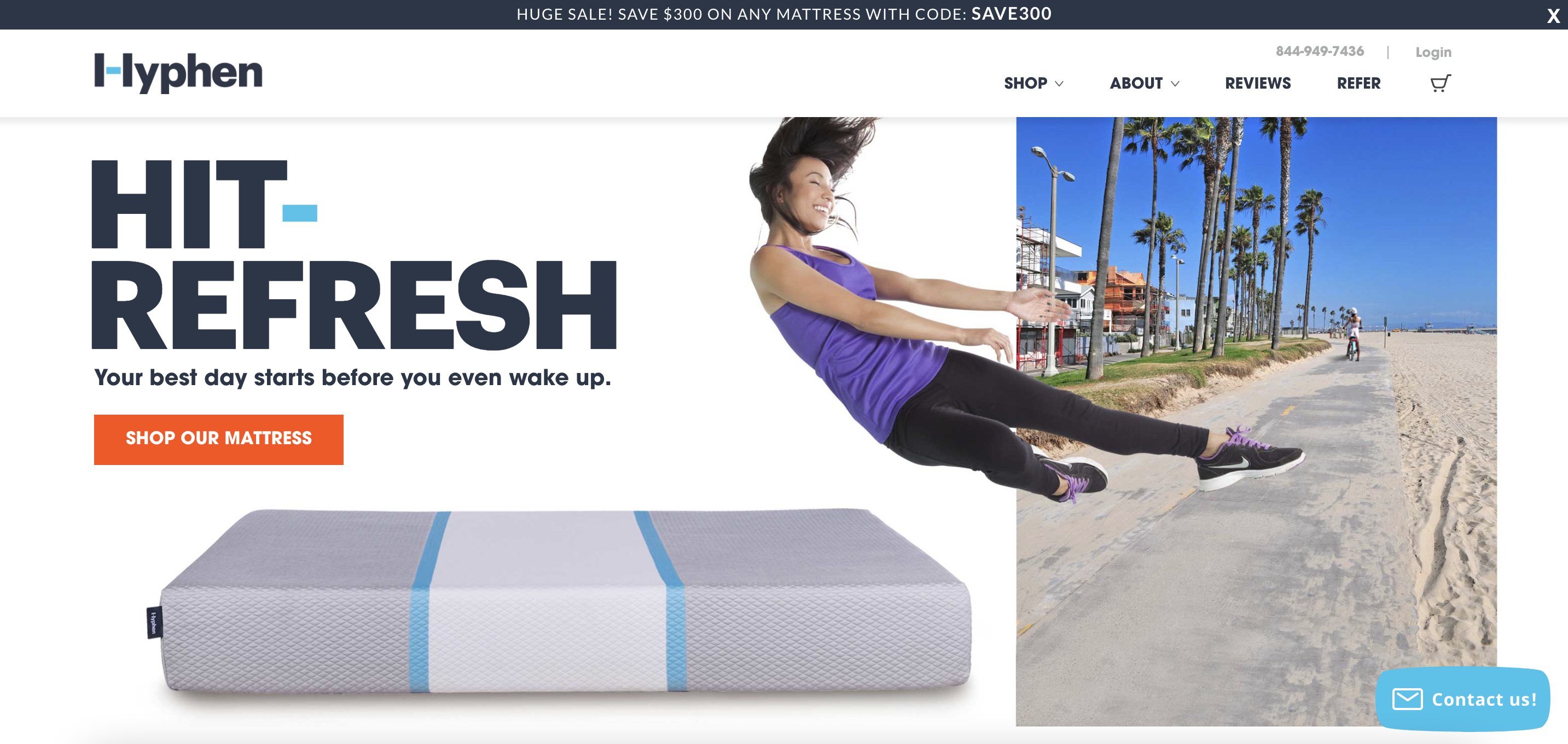 Hyphensleep ecommerce site