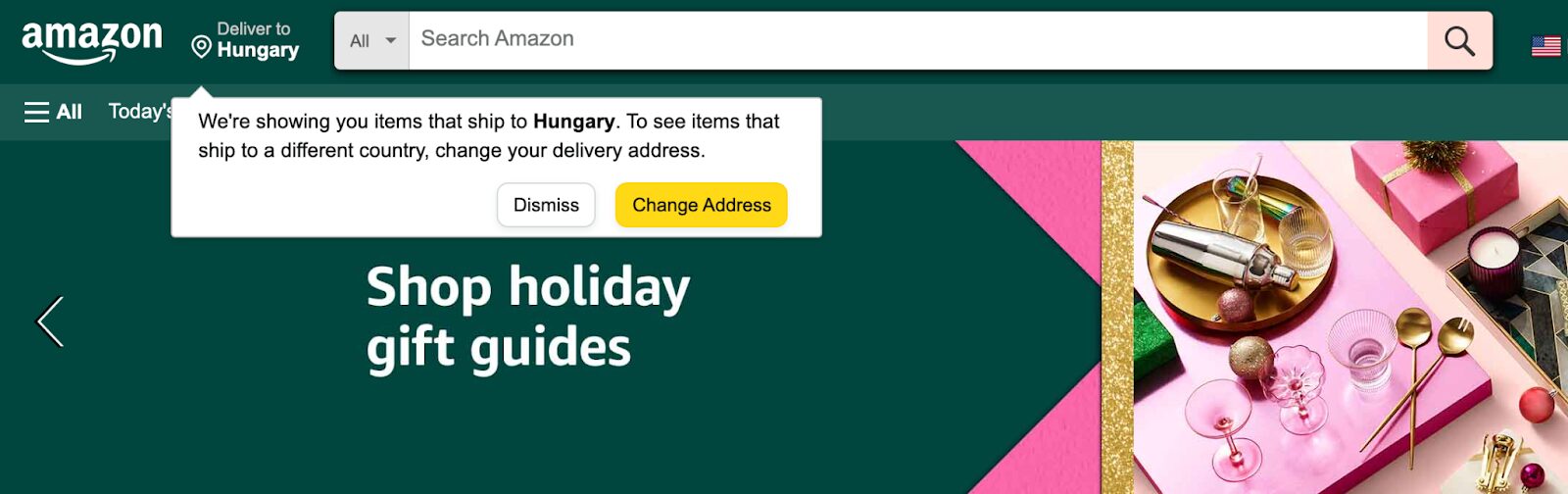 Amazon using geographic location as form of personalization