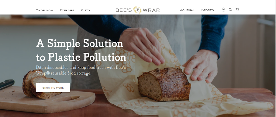 Bee’s Wrap Unique Selling Proposition (USP) on the About Us page