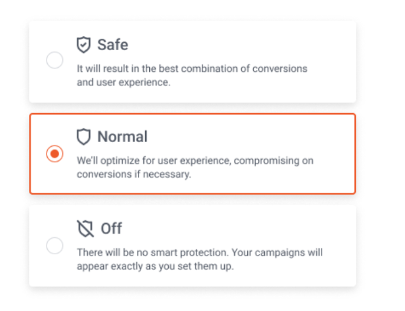 OptiMonk UX protector feature