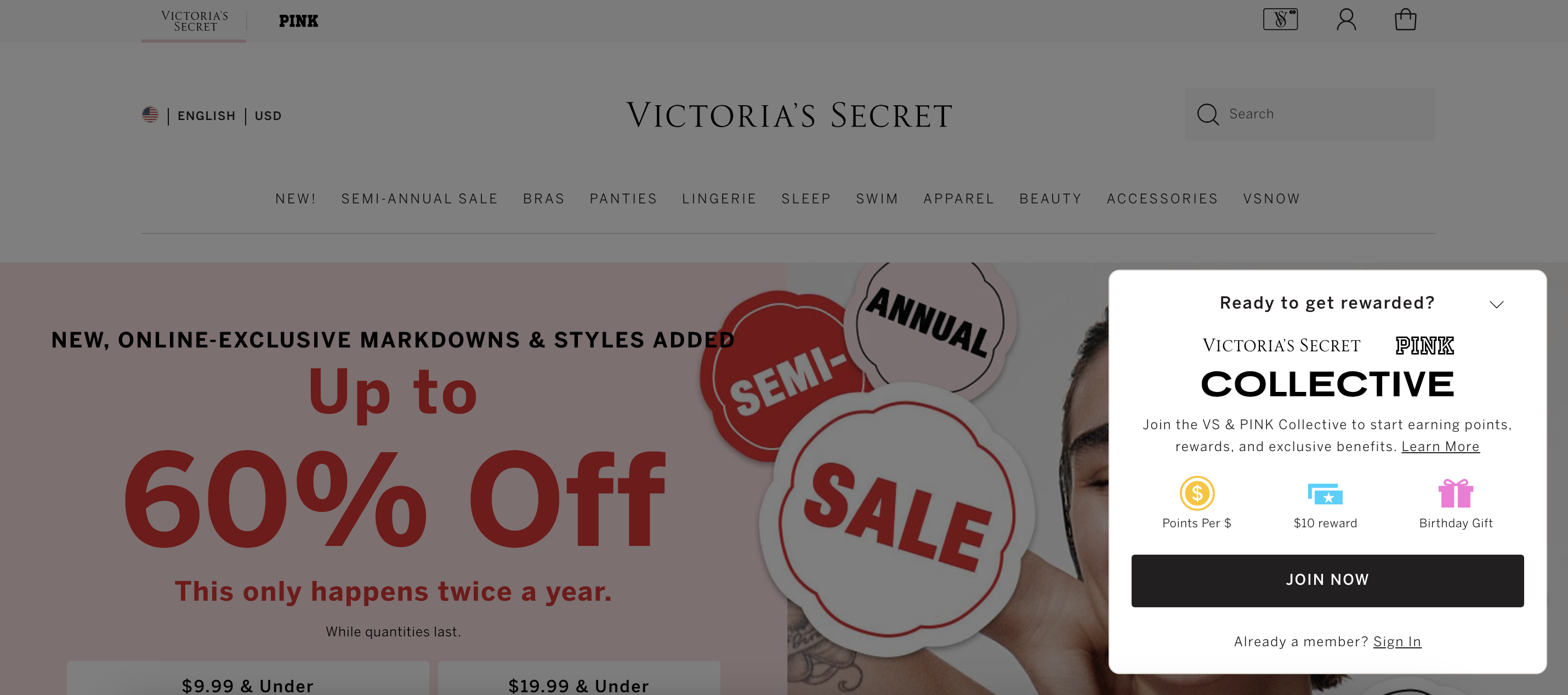 Victoria's Secret pop-up examples