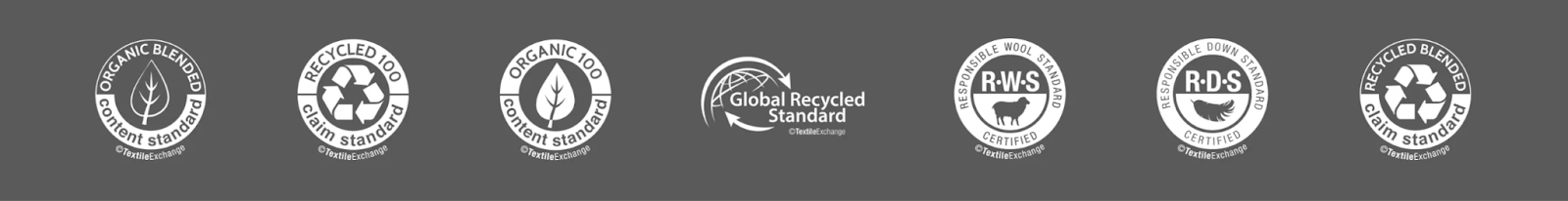 Sustainability labels on the Vuori website