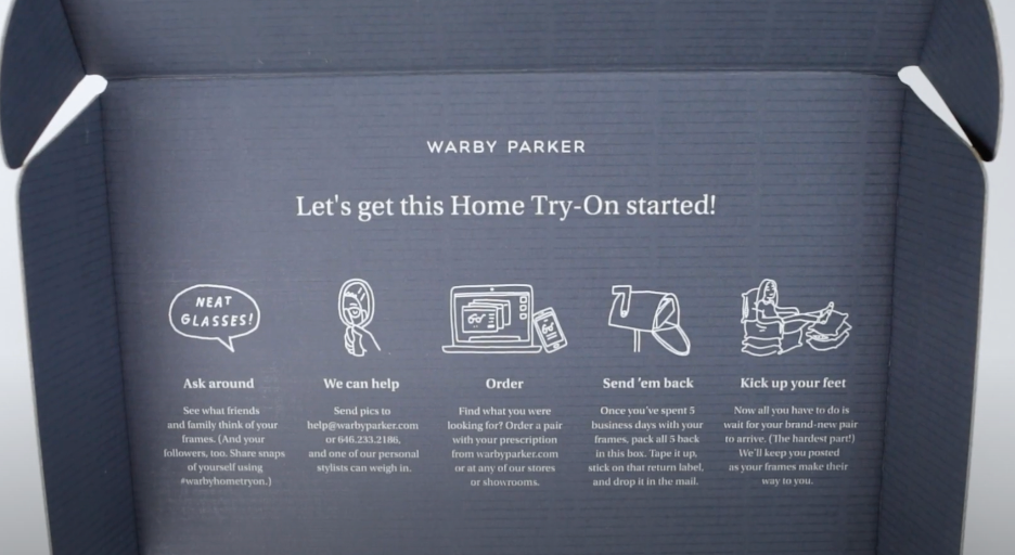 Warby Parker Home Try-On program