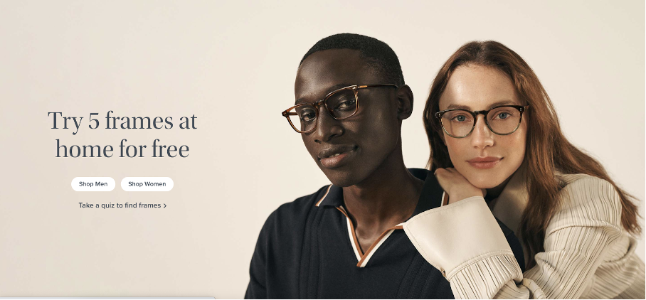 Warby Parker proves simple ecommerce website designs are beautiful