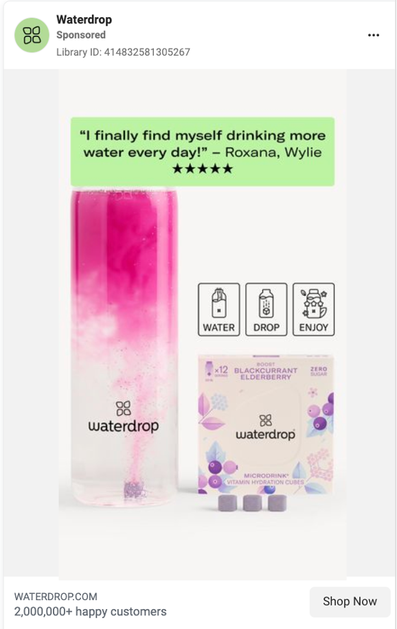 Waterdrop paid ads