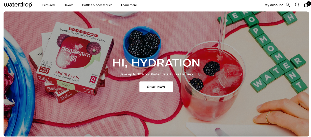 Waterdrop homepage
