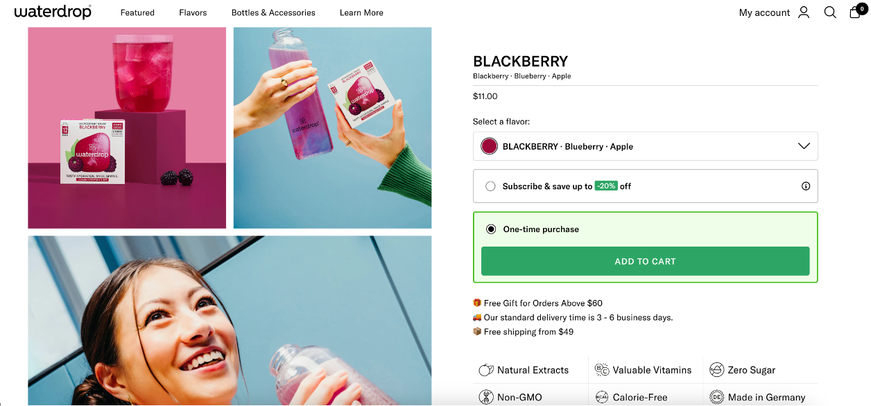 Waterdrop product page