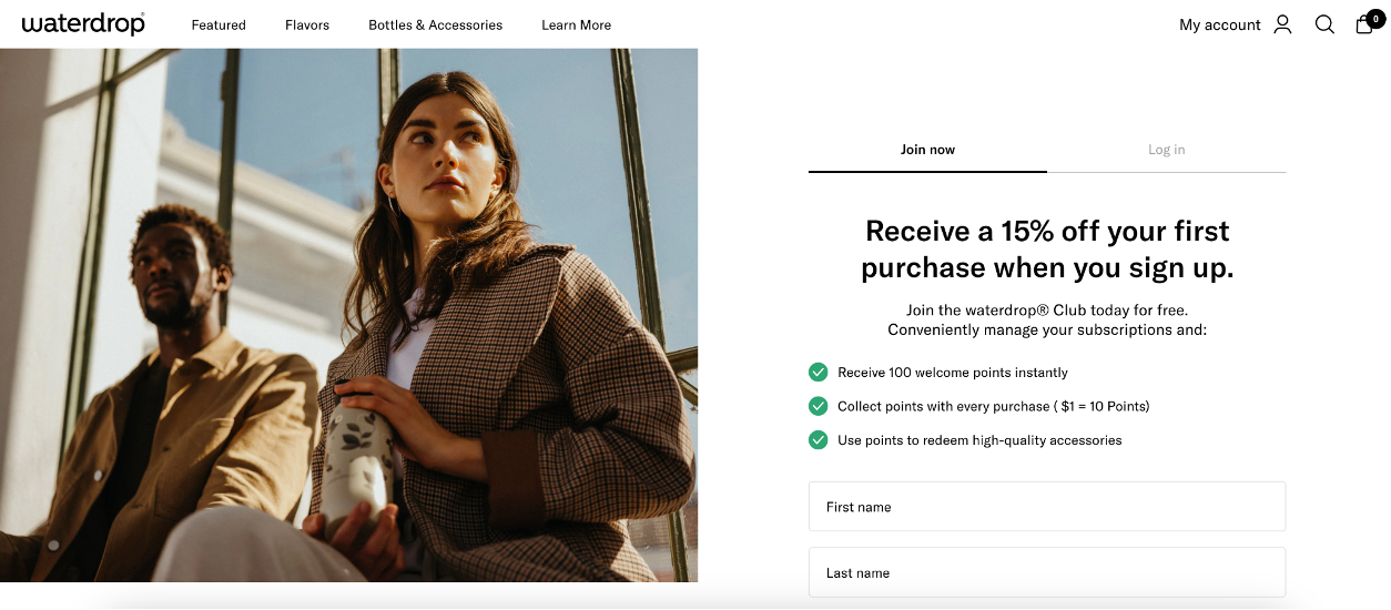 Waterdrop loyalty program