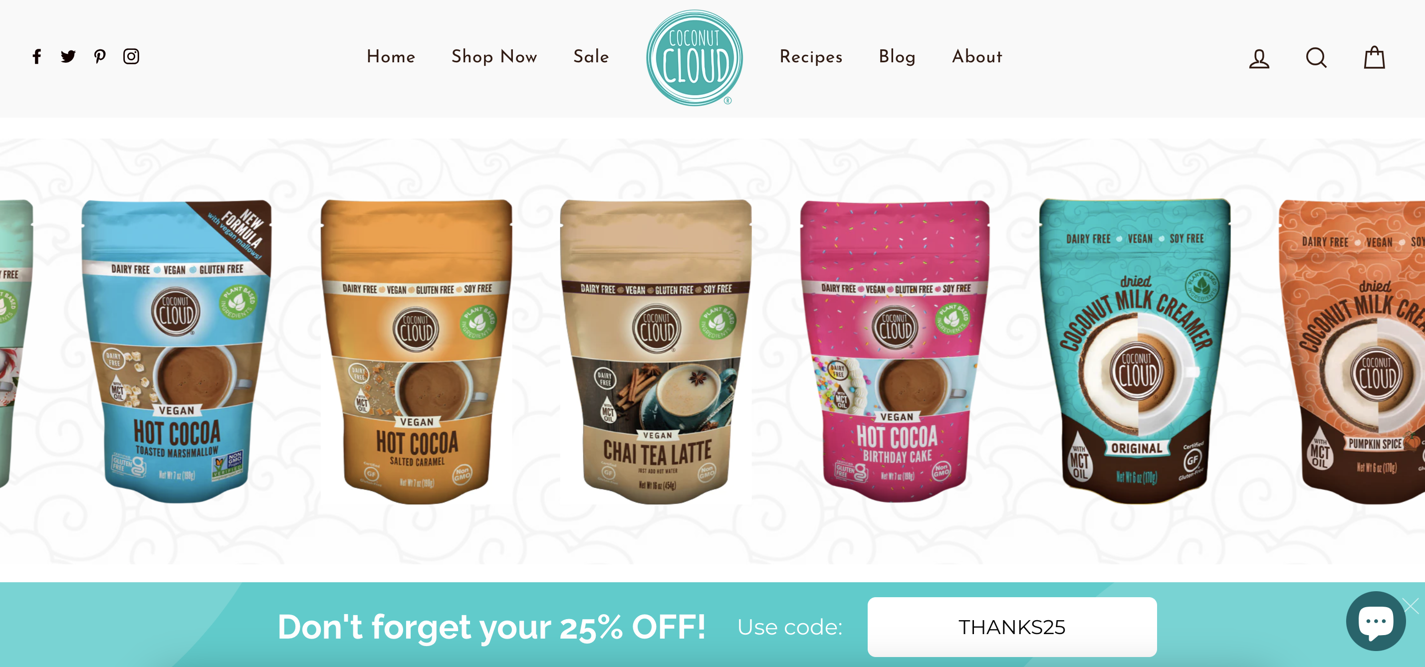 Coconut Cloud announcement bar example