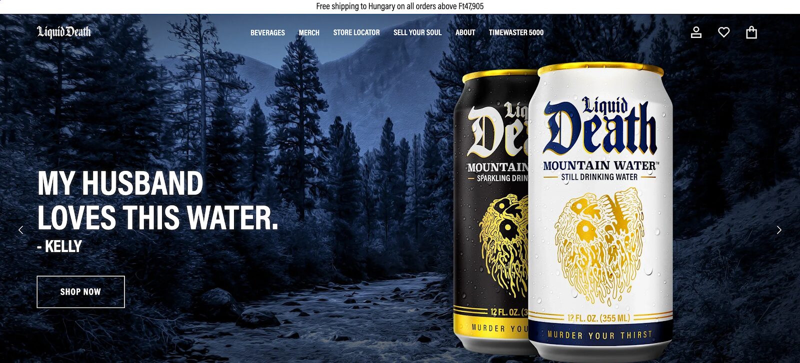 A quirky, review-style headline that uses humor and ambiguity to reinforce the brand’s unconventional personality.