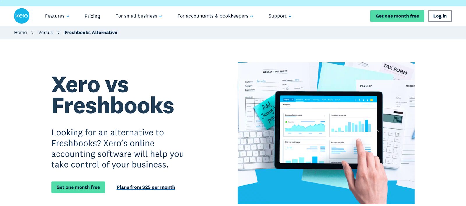 Xero catchy headline