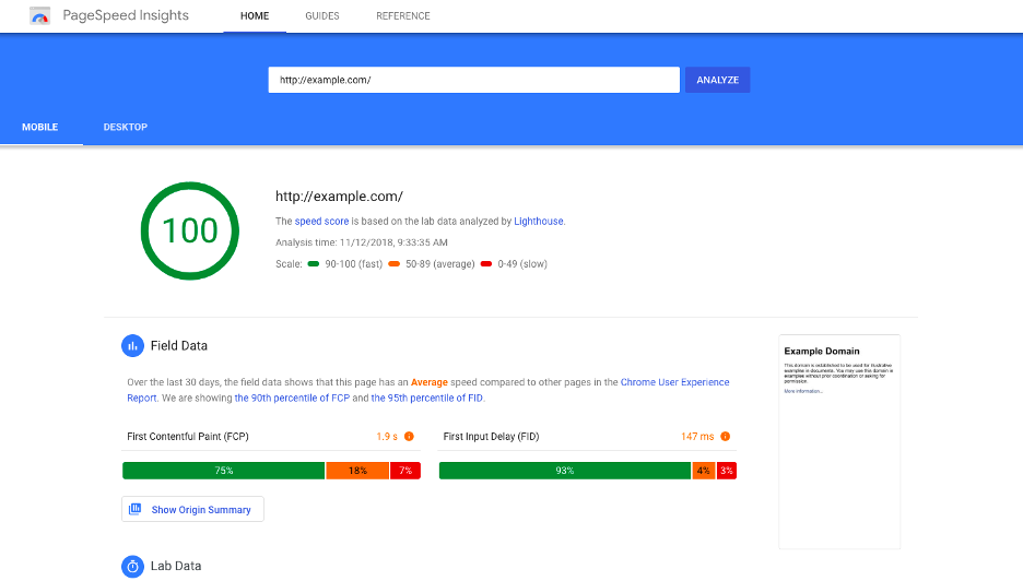 Google's PageSpeed Insights is a great tool for optimizing your website